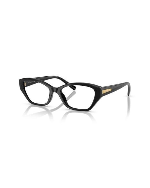 Vogue Black 53Mm Cat Eye Optical Glasses