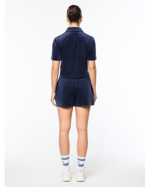Sergio Tacchini Blue Adele Velour Polo