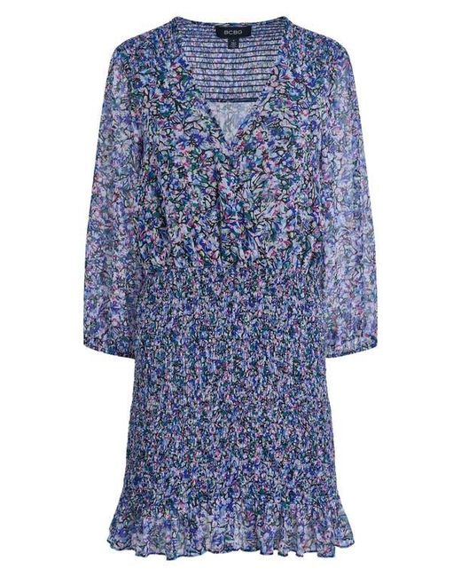 sachin and babi light blue dress BCBG Maxazria Black White Striped Chiffon Loose Fit Dress