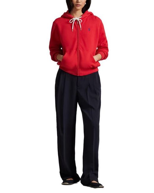 Polo Ralph Lauren Red Full Zip Fleece Hoodie