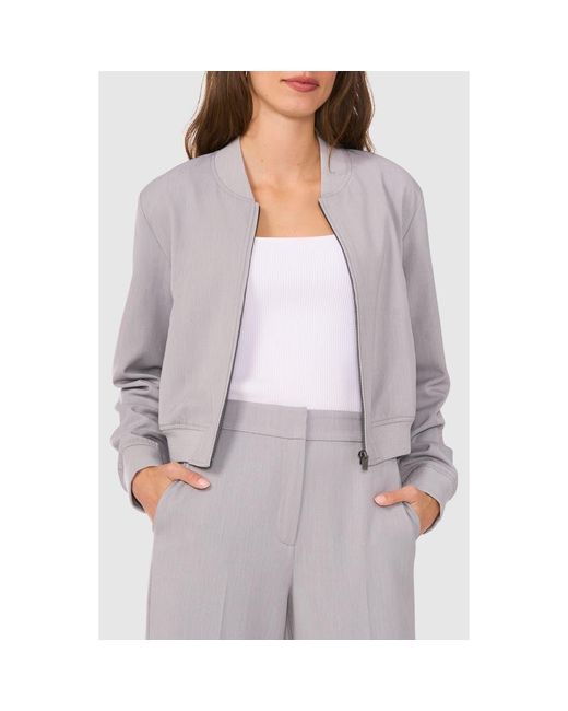 Halogen® Gray Bomber Jacket