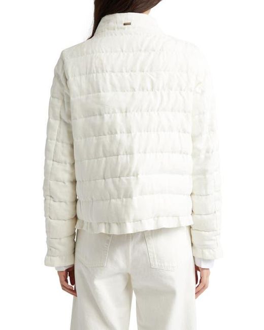 Herno White Quilted A-Line Down Jacket