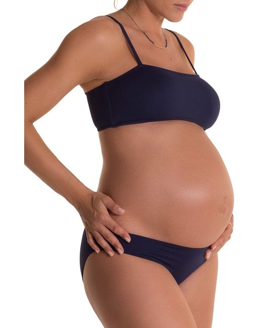Pez D'or Olivia Maternity Bikini Bottoms in Blue Lyst