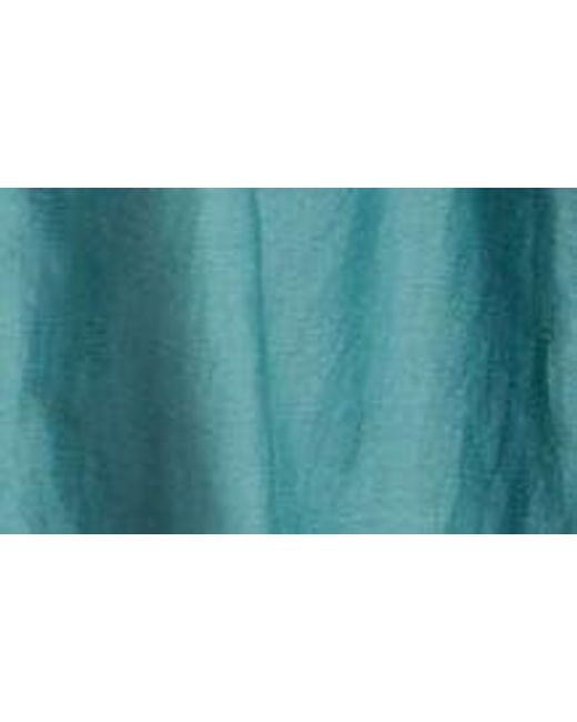 Nordstrom Blue Strappy Tie Waist Cotton & Silk Jumpsuit