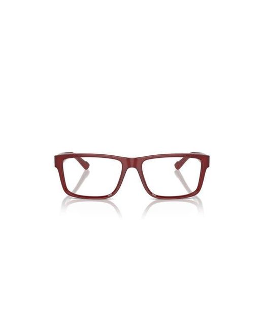 Ferrari Red 57Mm Rectangle Optical Glasses for men