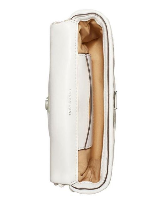 Tory Burch Natural Mini Kira Woven Canvas Convertible Crossbody Bag