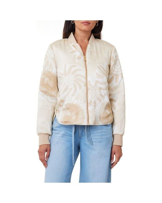 Scotch & Soda White Reversible Quilted Bomber Jacket