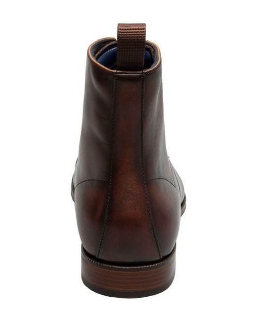 Stacy Adams Brown Henry Cap Toe Boot for men