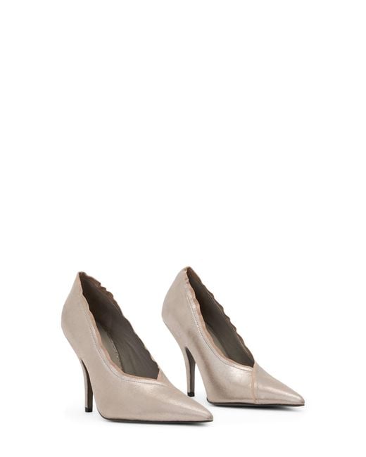 AllSaints Metallic Vera Leather Pump