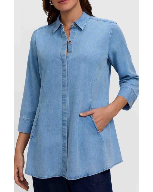 Foxcroft Blue Cici Denim Tunic