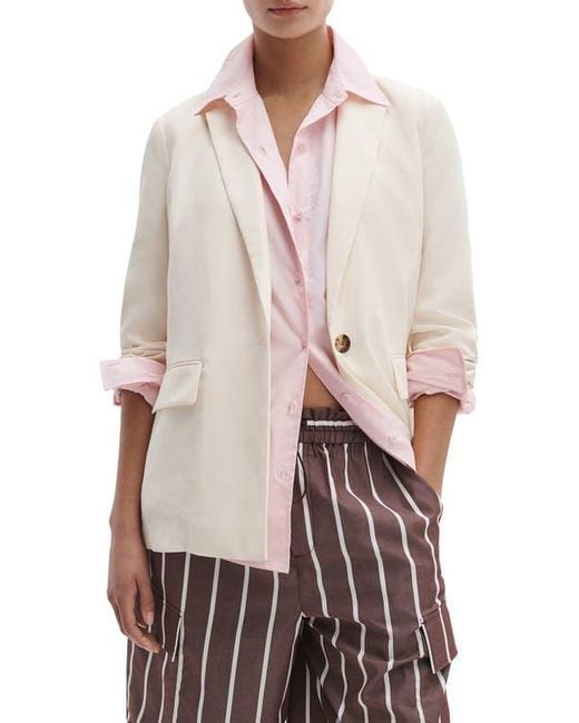 Rag & Bone White Jennie One-Button Blazer
