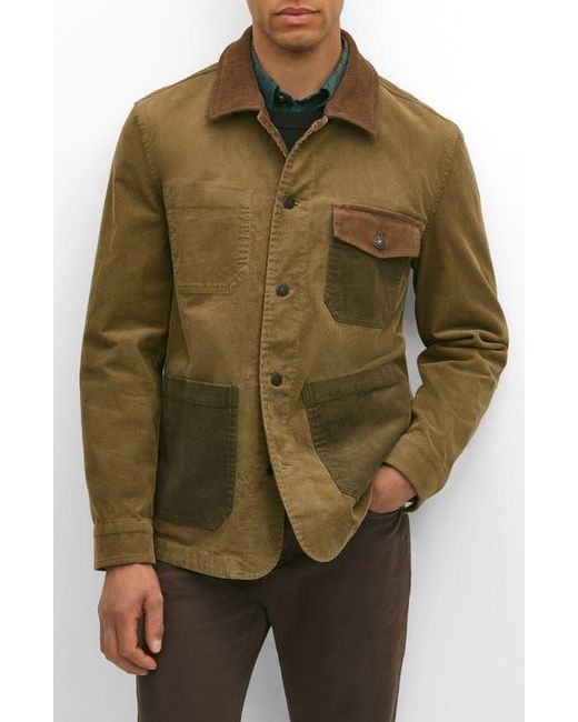Brooks Brothers Green Cotton Stretch Corduroy Chore Coat for men