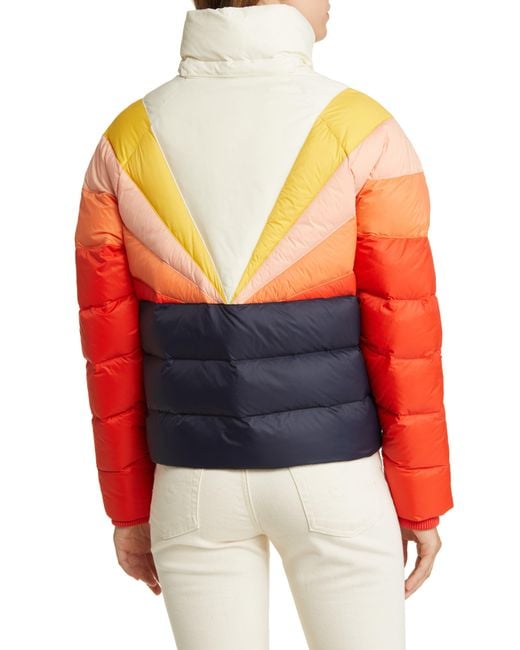 Marine Layer Red Archive Après Sunset Down Puffer Jacket