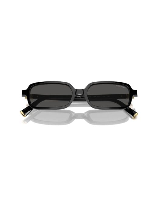 Miu Miu Black 51Mm Rectangular Sunglasses