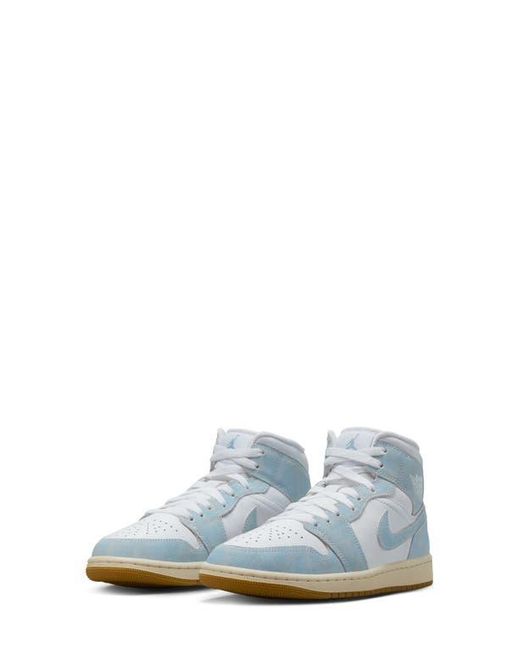 Nike Blue Air 1 Mid Se Velvet Basketball Sneaker