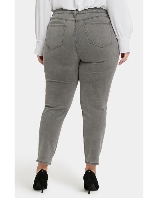 NYDJ Gray Stella Ankle Tapered Jeans