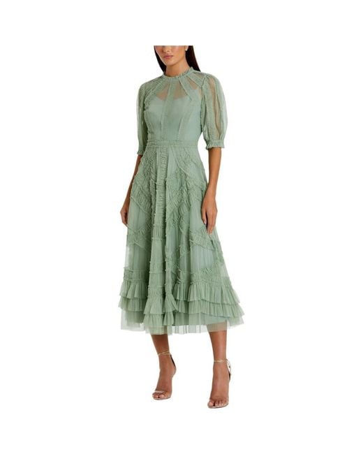 sachin and babi light blue dress Mac Duggal Black Ruffle Shoulder V Neck Chiffon Gown
