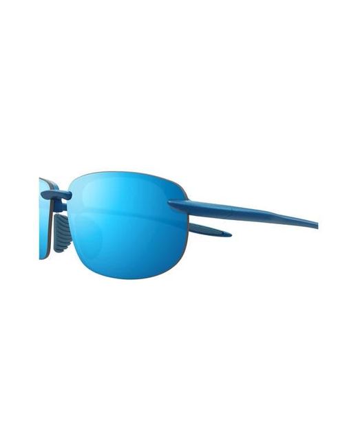 Maui Jim Blue Ho'Okipa Ultra Special Fit Polarizedplus2 60Mm Rectangular Sunglasses