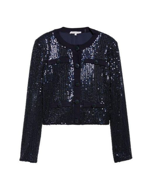 Ramy Brook Blue Anna Sequin Jacket
