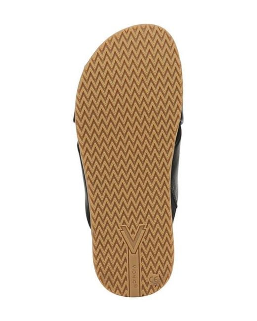 Vionic Black Etna Crossover Slide Sandal