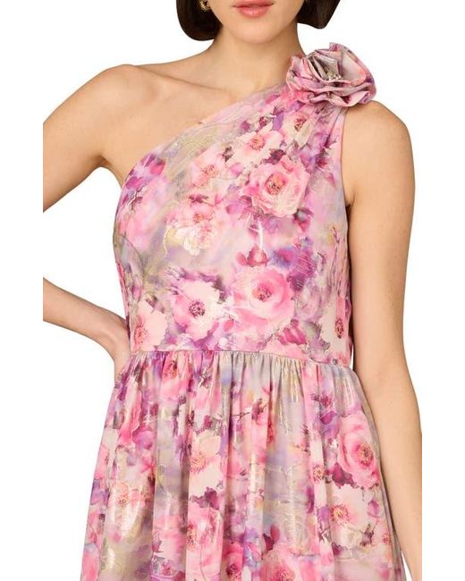 Adrianna papell floral jacquard ball gown 2025