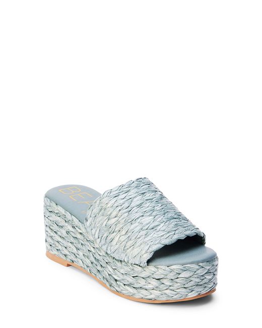 Matisse Gray Peony Platform Wedge Sandal
