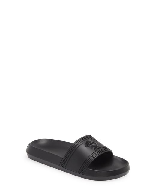 Versace Black Medusa Pool Slide for men