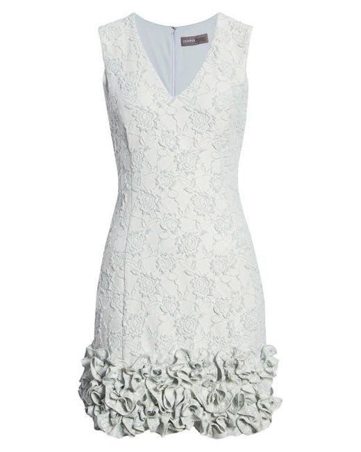 Donna ricco ruffle hem dress hot sale