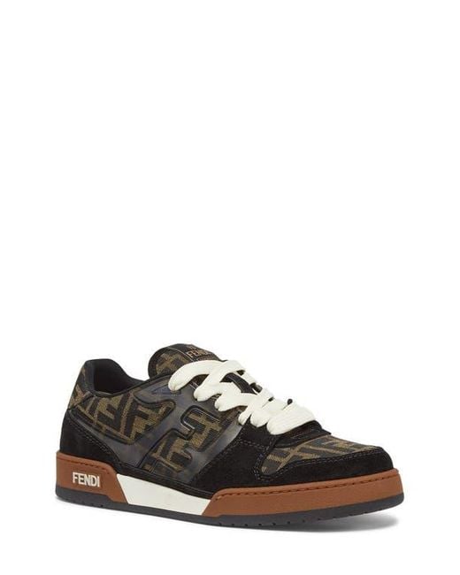 Fendi Black Ff Match Sneaker for men