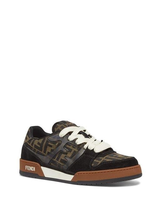 Fendi Black Ff Match Sneaker for men