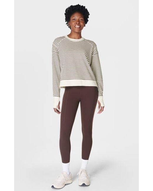 Sweaty Betty Gray After Class Crop Sweatshirt