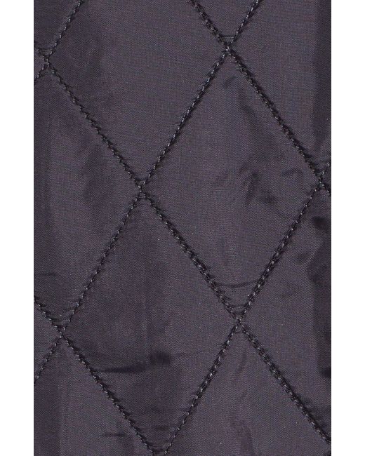 Barbour Beadnell Fleece Lined Quilted Jacket in Blue Lyst