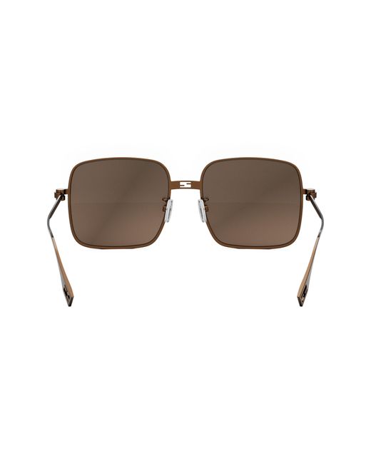Fendi Natural The Baguette 55mm Geometric Sunglasses