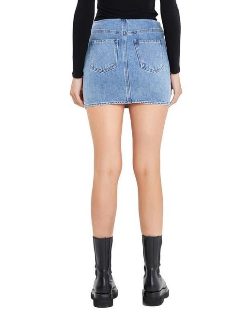 Grey Lab Blue Cargo Pocket Denim Miniskirt
