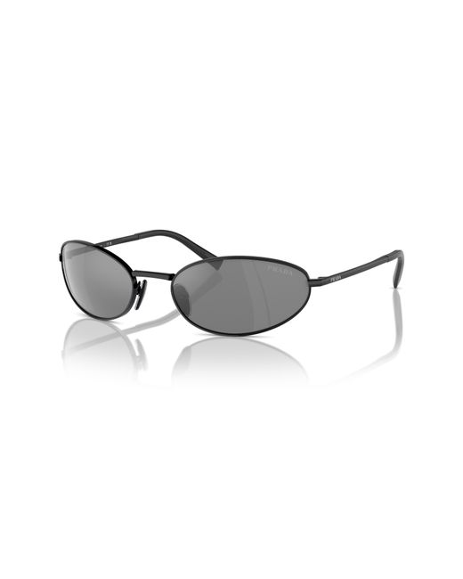 Prada Black 59mm Oval Sunglasses for men