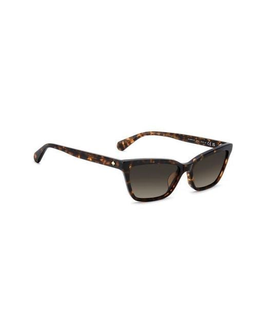 Kate Spade Black Aisha 55Mm Gradient Ectangular Sunglasses
