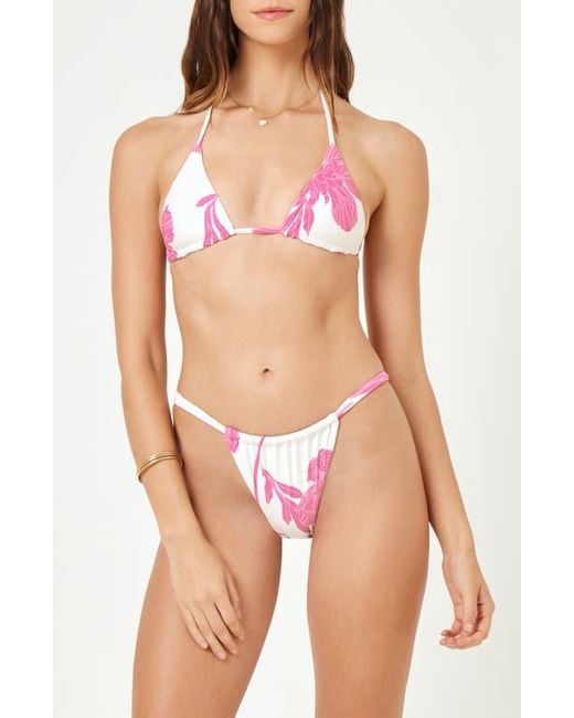 LSPACE Pink Jayce Bitsy Bikini Bottoms