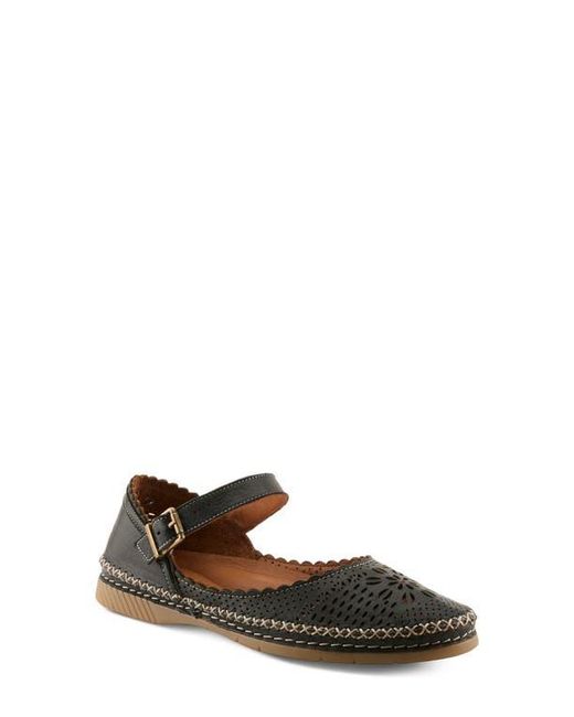 Spring Step Black Zabelle Mary Jane Flat