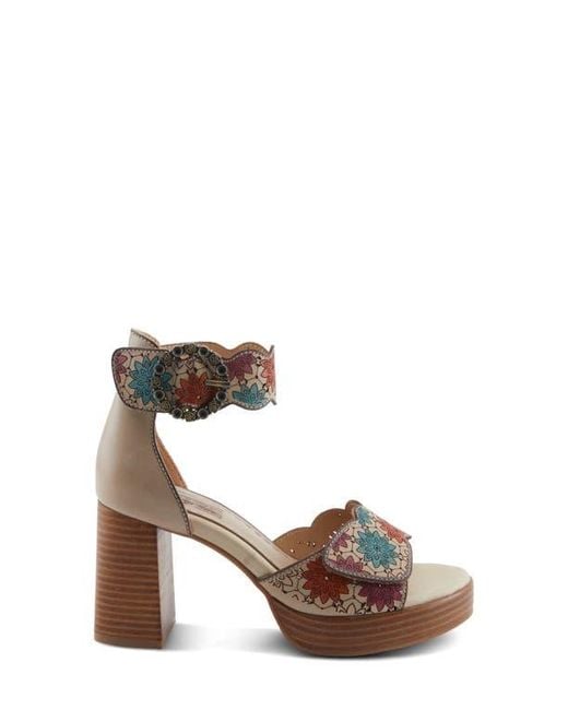 Spring Step Brown Bangles Ankle Strap Platform Sandal