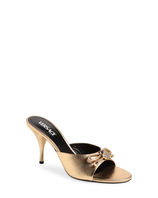 Versace Multicolor Opera Bow Slide Sandal