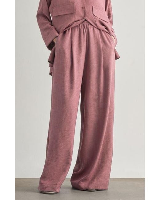 Mizalle Pink Wide-Leg Pants