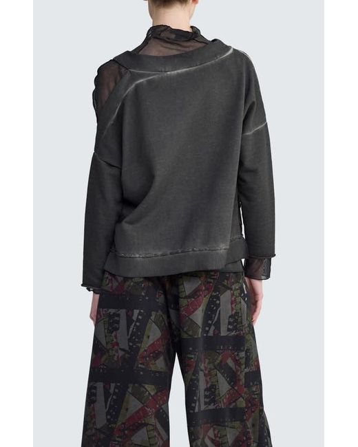Luukaa Black Yara One-Shoulder Pullover