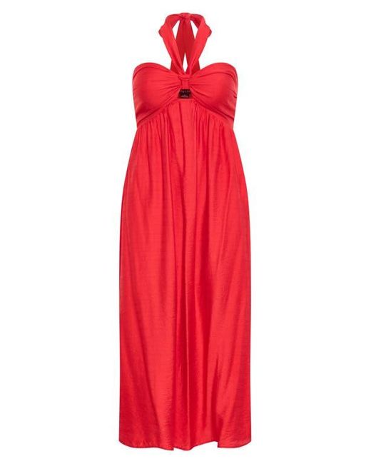 City Chic Red Peta Serene Convertible Strapless Maxi Dress