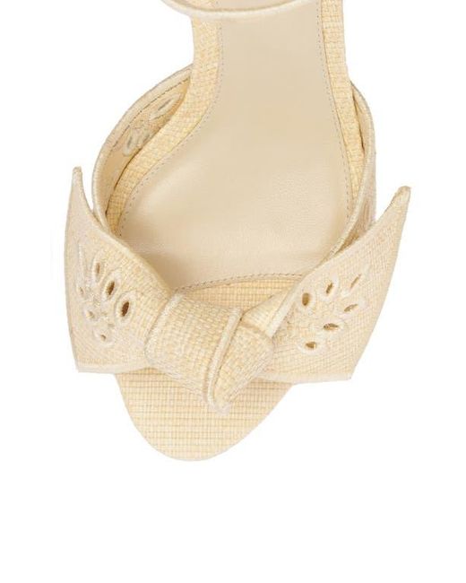 Alexandre Birman Natural Maxi Clarita Embroidered Ankle Strap Sandal