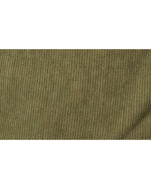 W.r.k. Green Slim Fit Camp Collar Corduroy Snap-Up Vest for men