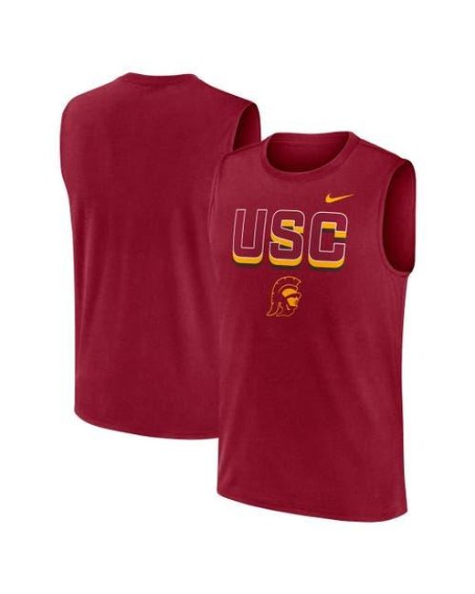 Nike Red Usc Trojans Primetime Tricode Legend Performance Tank Top for men