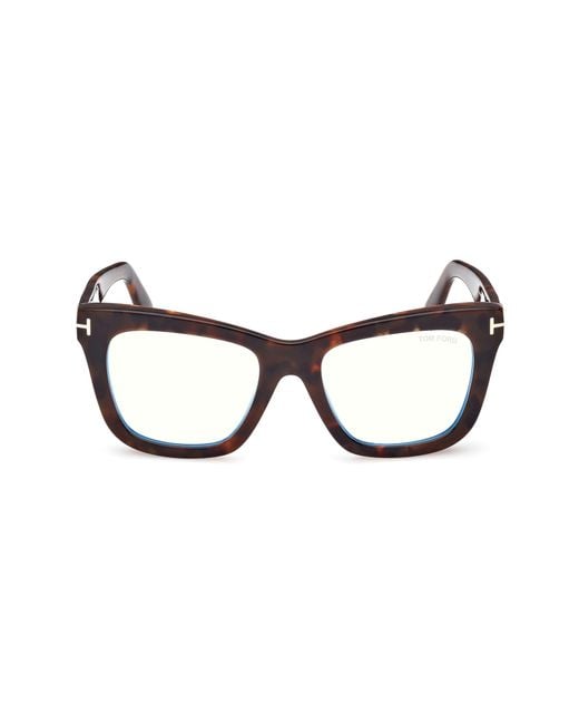 Tom Ford Brown 52Mm Square Light Blocking Glasses for men