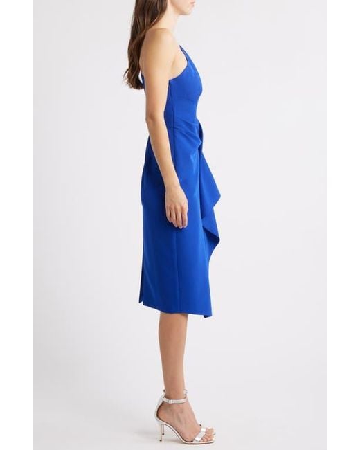 Vince Camuto Women's Halter Neck Laguna Crepe Body Con Dress Blue Size 14 main image 1