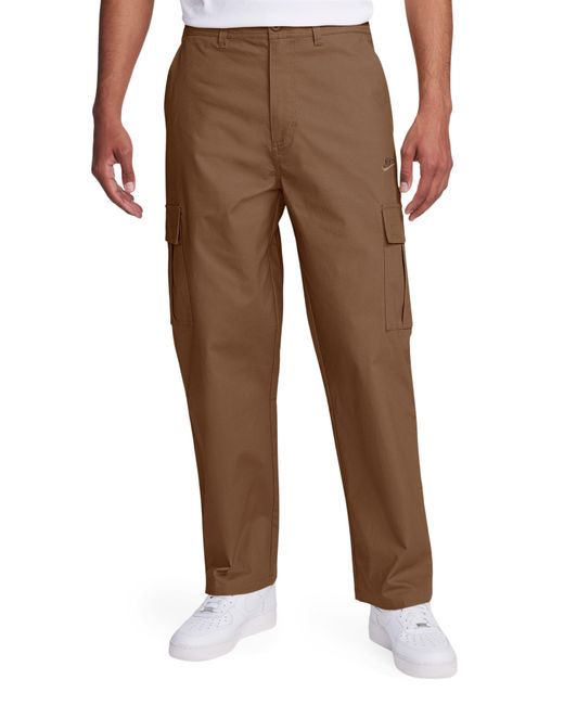 Nike Brown Club Stretch Cotton Cargo Pants for men