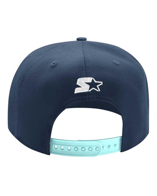 unübertrefflich Starter Deep Sea Blue/light Snapback Blue Hat Two-tone | Logo for Arch Lyst Men Seattle Kraken